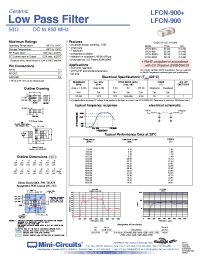 Datasheet LFCN-900+ производства Mini-Circuits